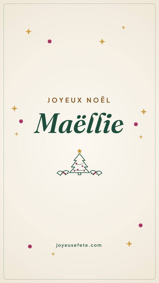 Image « Joyeux Noël Maëllie » au format story