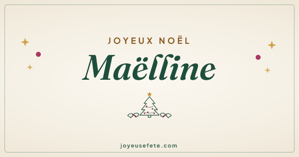 Image « Joyeux Noël Maëlline » au format large