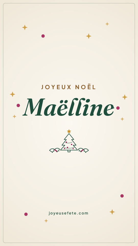 Image « Joyeux Noël Maëlline » au format story