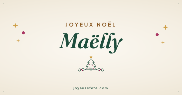 Image « Joyeux Noël Maëlly » au format large