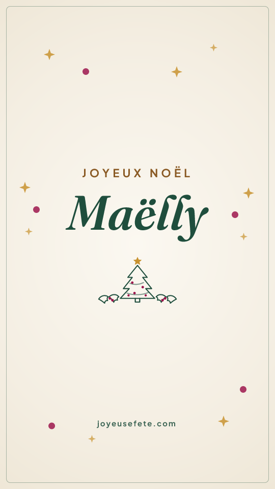 Image « Joyeux Noël Maëlly » au format story