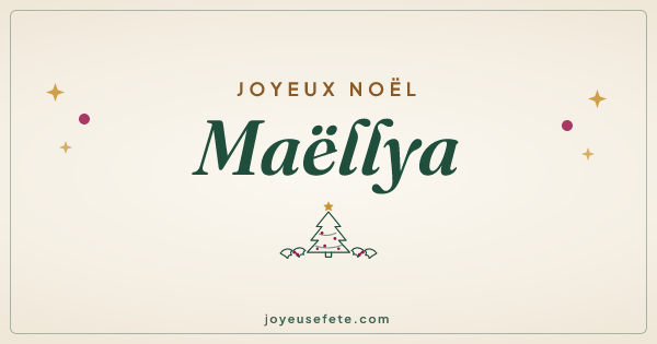 Image « Joyeux Noël Maëllya » au format large