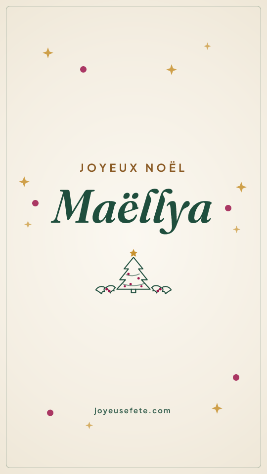 Image « Joyeux Noël Maëllya » au format story