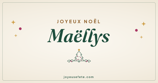 Image « Joyeux Noël Maëllys » au format large
