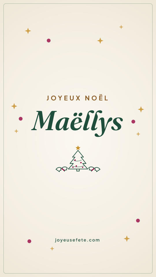 Image « Joyeux Noël Maëllys » au format story