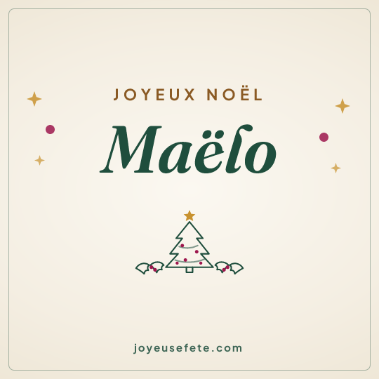 Image carrée « Joyeux Noël Maëlo » pour WhatsApp