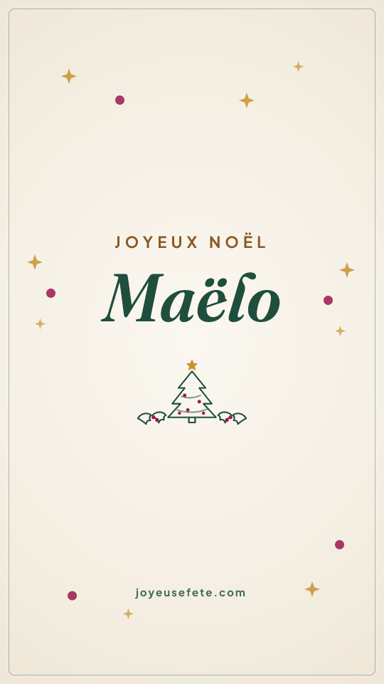 Image « Joyeux Noël Maëlo » au format story