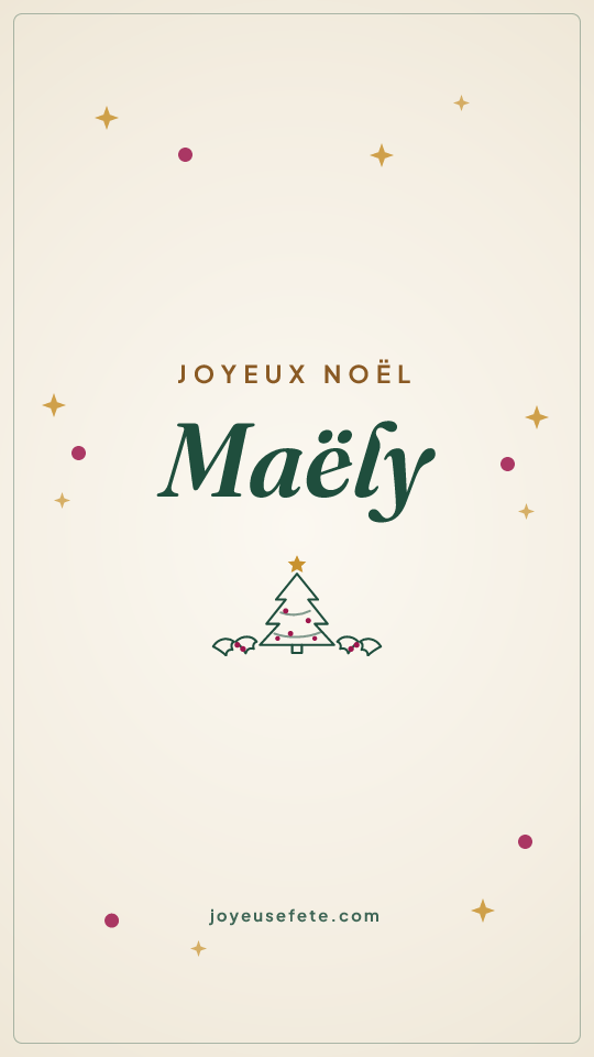Image « Joyeux Noël Maëly » au format story