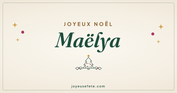 Image « Joyeux Noël Maëlya » au format large