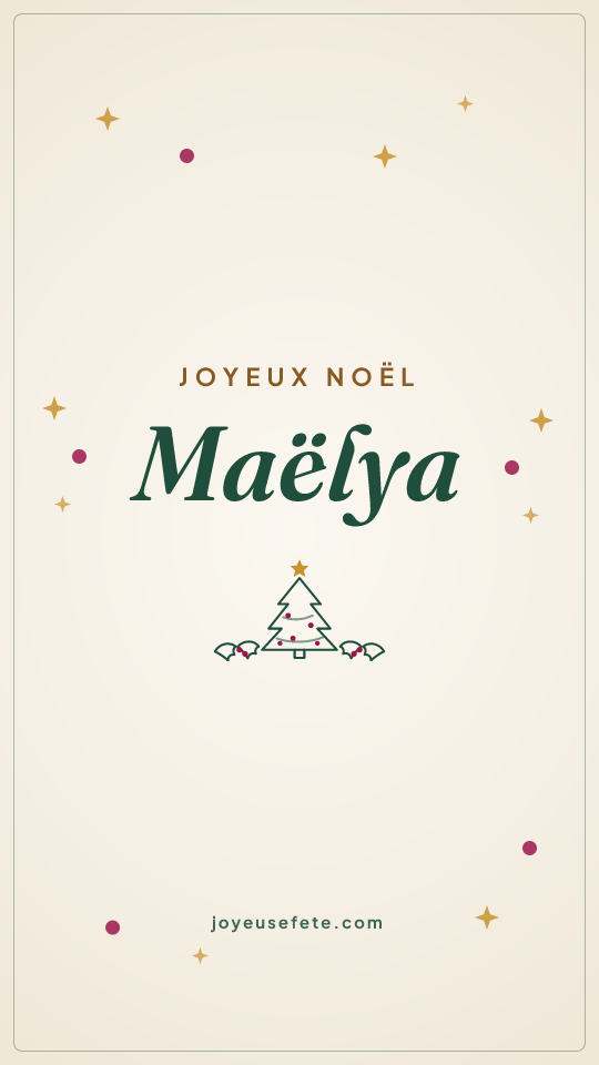 Image « Joyeux Noël Maëlya » au format story