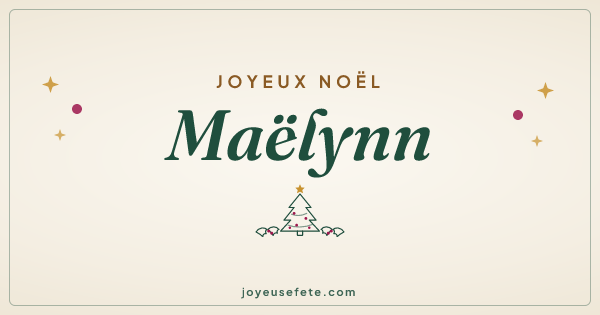Image « Joyeux Noël Maëlynn » au format large