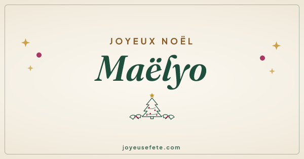 Image « Joyeux Noël Maëlyo » au format large