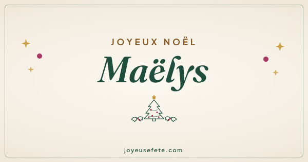 Image « Joyeux Noël Maëlys » au format large