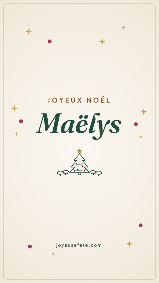 Image « Joyeux Noël Maëlys » au format story