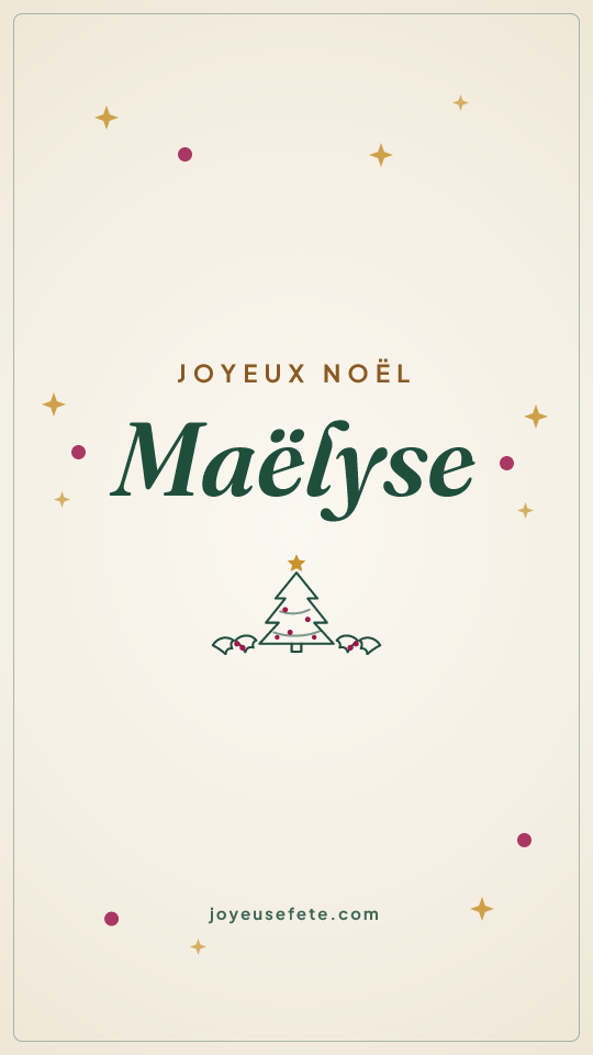 Image « Joyeux Noël Maëlyse » au format story