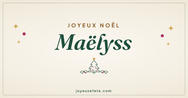 Image « Joyeux Noël Maëlyss » au format large