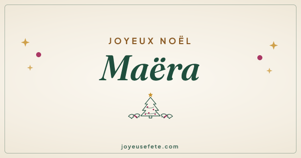 Image « Joyeux Noël Maëra » au format large