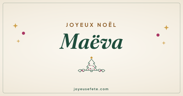 Image « Joyeux Noël Maëva » au format large
