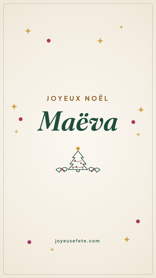 Image « Joyeux Noël Maëva » au format story