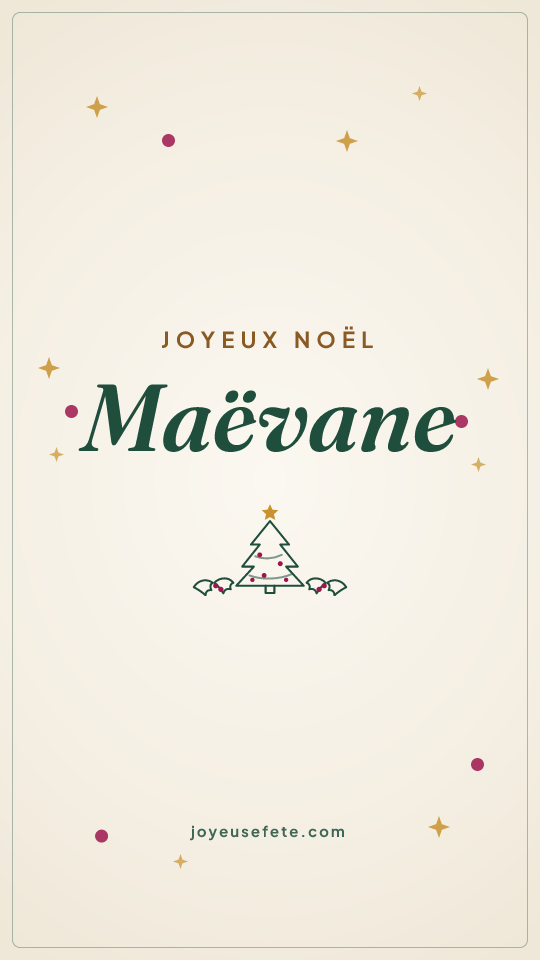 Image « Joyeux Noël Maëvane » au format story