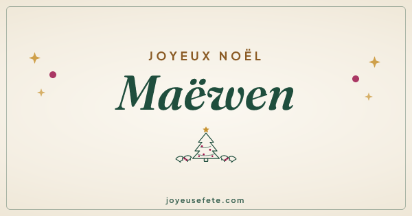 Image « Joyeux Noël Maëwen » au format large