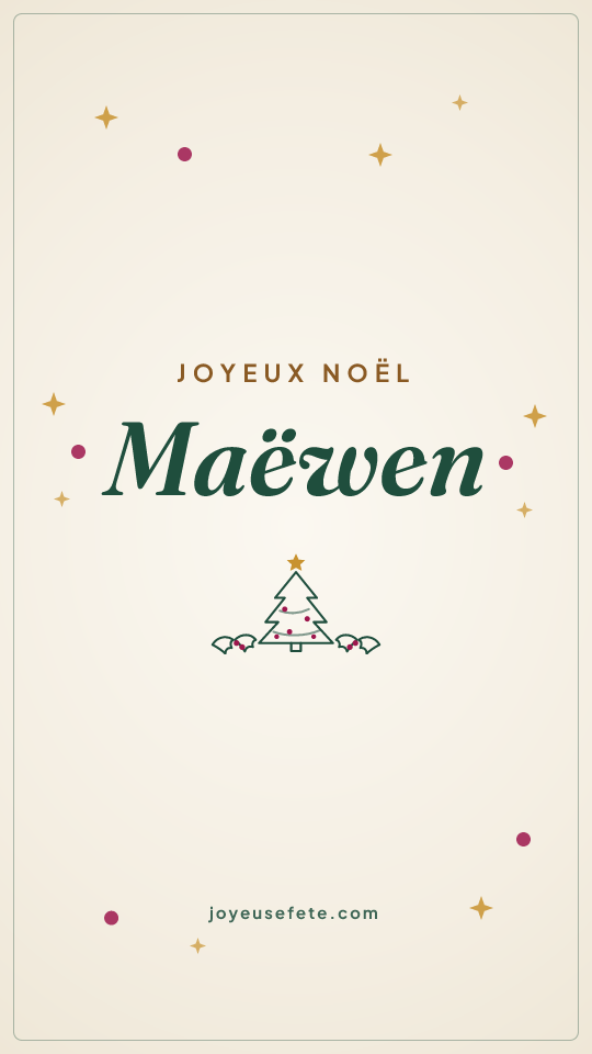 Image « Joyeux Noël Maëwen » au format story