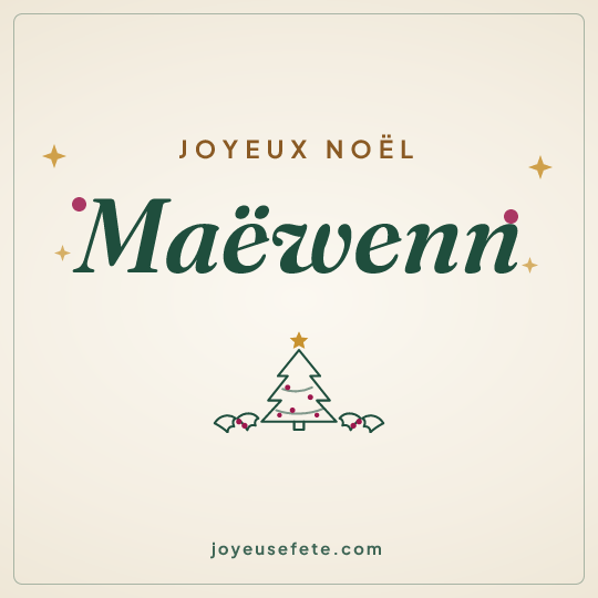 Image carrée « Joyeux Noël Maëwenn » pour WhatsApp