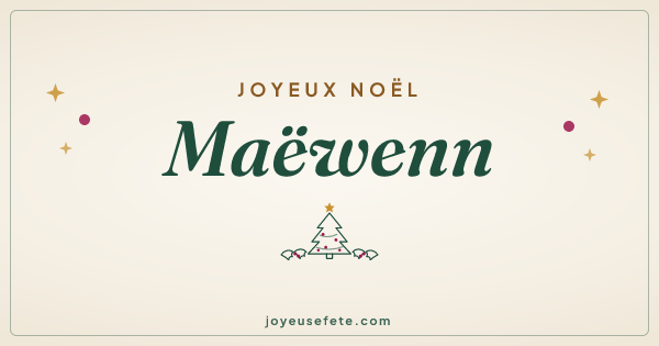 Image « Joyeux Noël Maëwenn » au format large
