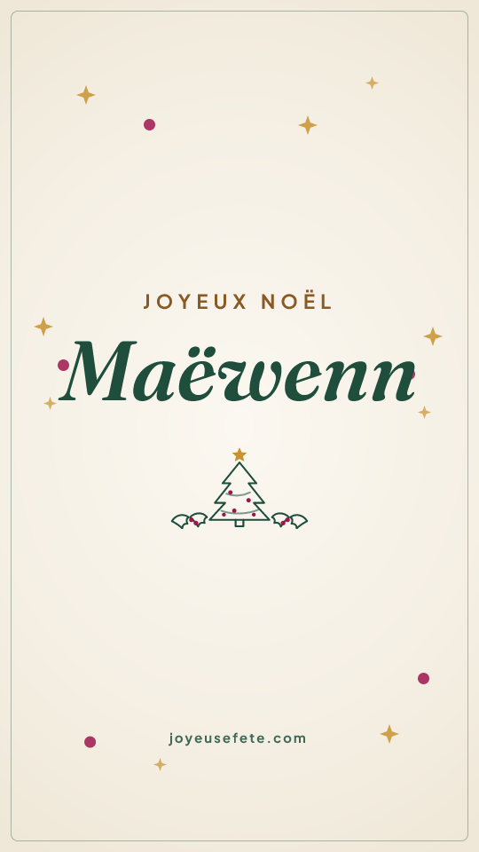 Image « Joyeux Noël Maëwenn » au format story