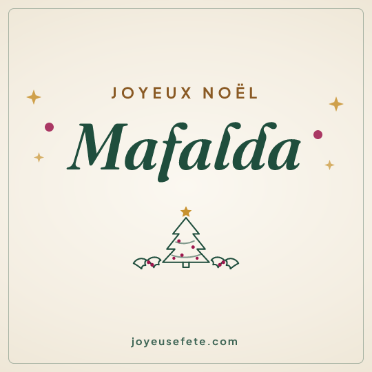 Image carrée « Joyeux Noël Mafalda » pour WhatsApp