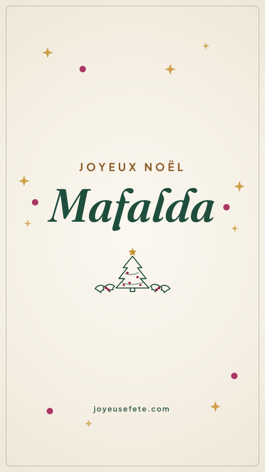 Image « Joyeux Noël Mafalda » au format story