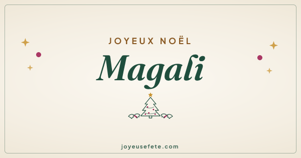 Image « Joyeux Noël Magali » au format large