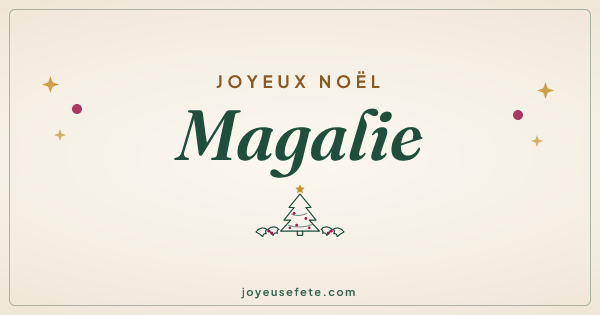 Image « Joyeux Noël Magalie » au format large