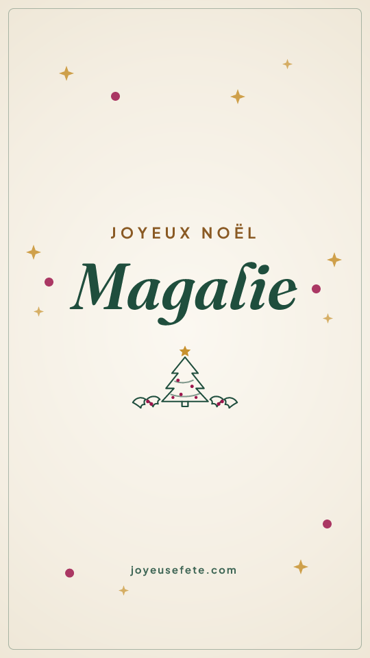 Image « Joyeux Noël Magalie » au format story