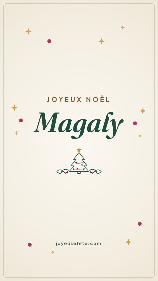 Image « Joyeux Noël Magaly » au format story