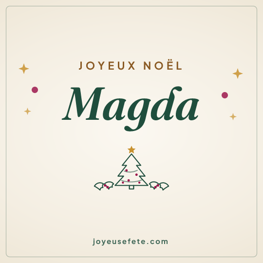 Image carrée « Joyeux Noël Magda » pour WhatsApp