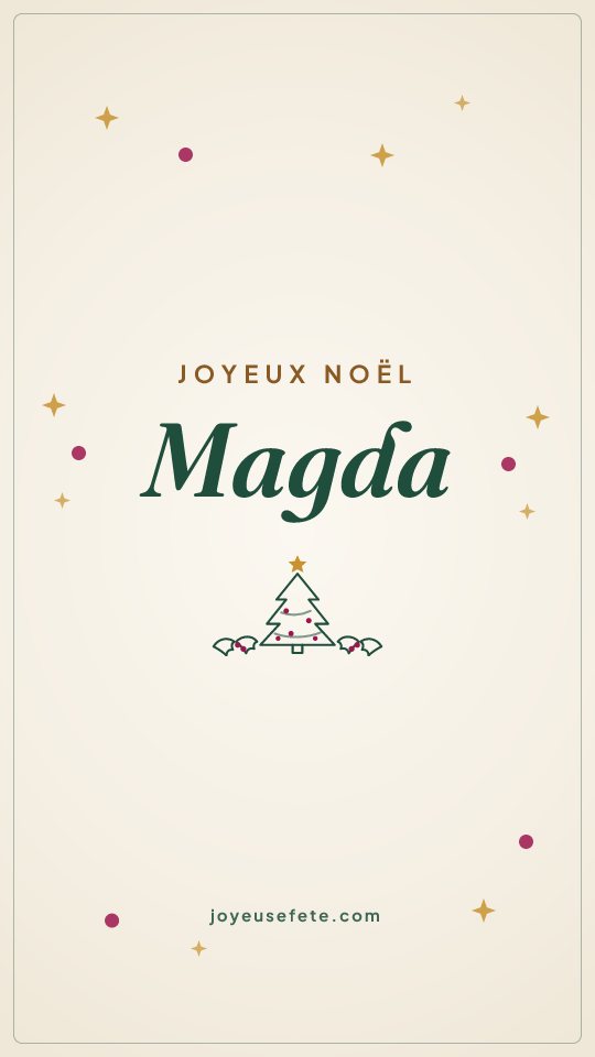 Image « Joyeux Noël Magda » au format story
