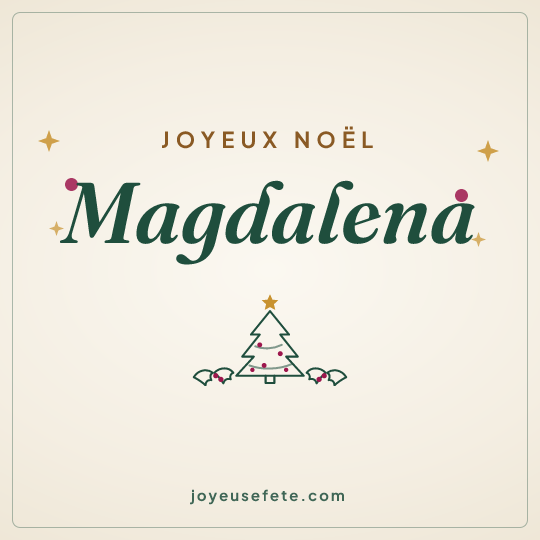 Image carrée « Joyeux Noël Magdalena » pour WhatsApp