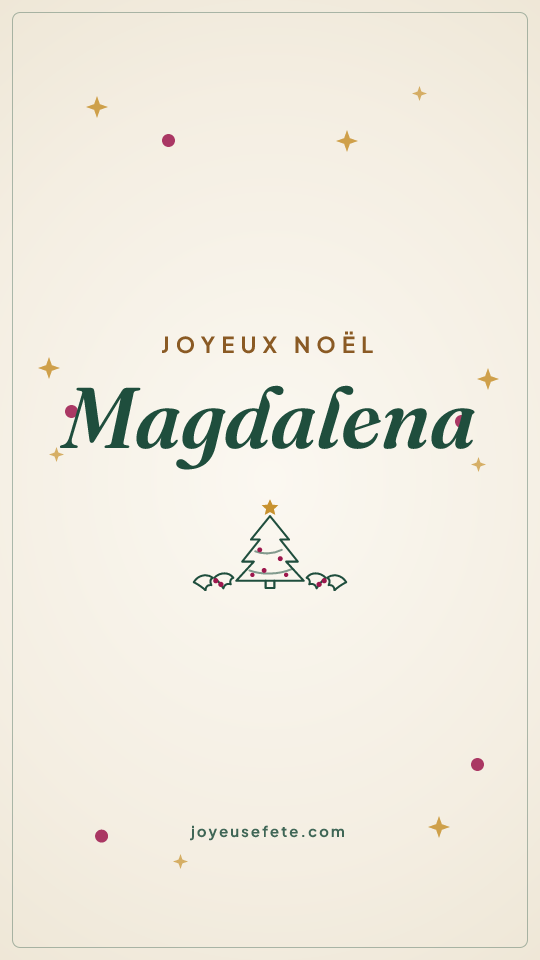 Image « Joyeux Noël Magdalena » au format story