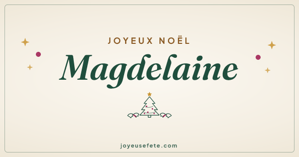 Image « Joyeux Noël Magdelaine » au format large