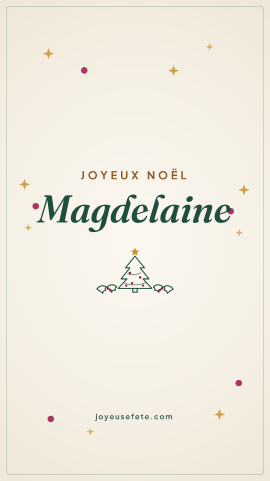 Image « Joyeux Noël Magdelaine » au format story
