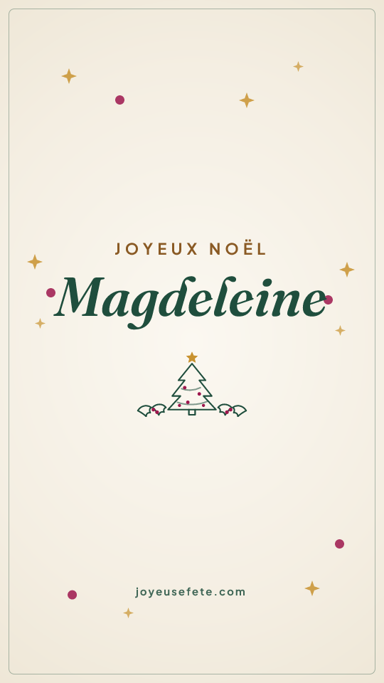 Image « Joyeux Noël Magdeleine » au format story