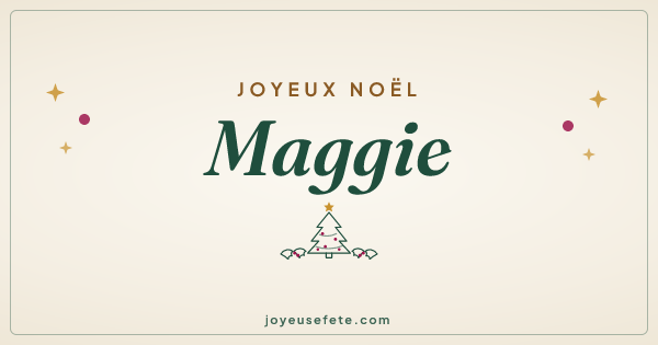Image « Joyeux Noël Maggie » au format large