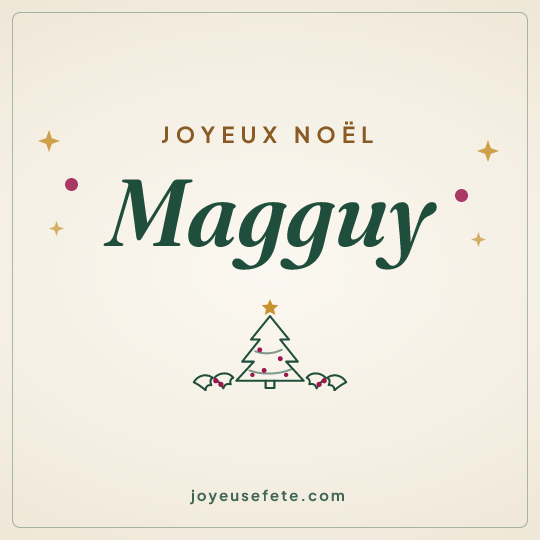 Image carrée « Joyeux Noël Magguy » pour WhatsApp