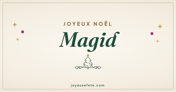 Image « Joyeux Noël Magid » au format large