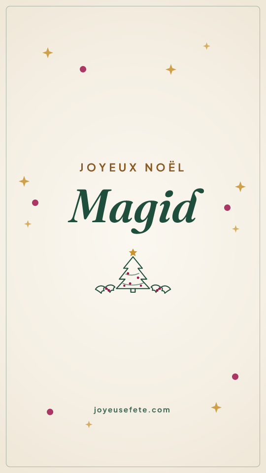 Image « Joyeux Noël Magid » au format story