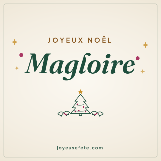 Image carrée « Joyeux Noël Magloire » pour WhatsApp