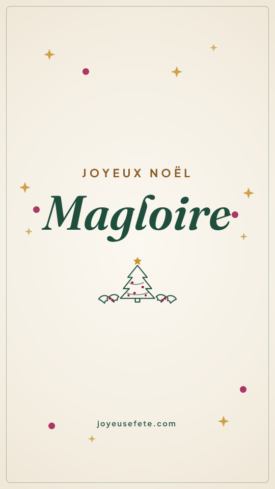 Image « Joyeux Noël Magloire » au format story