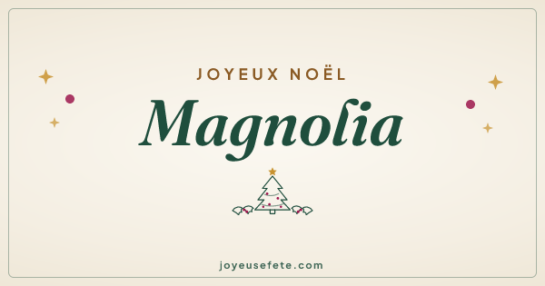 Image « Joyeux Noël Magnolia » au format large
