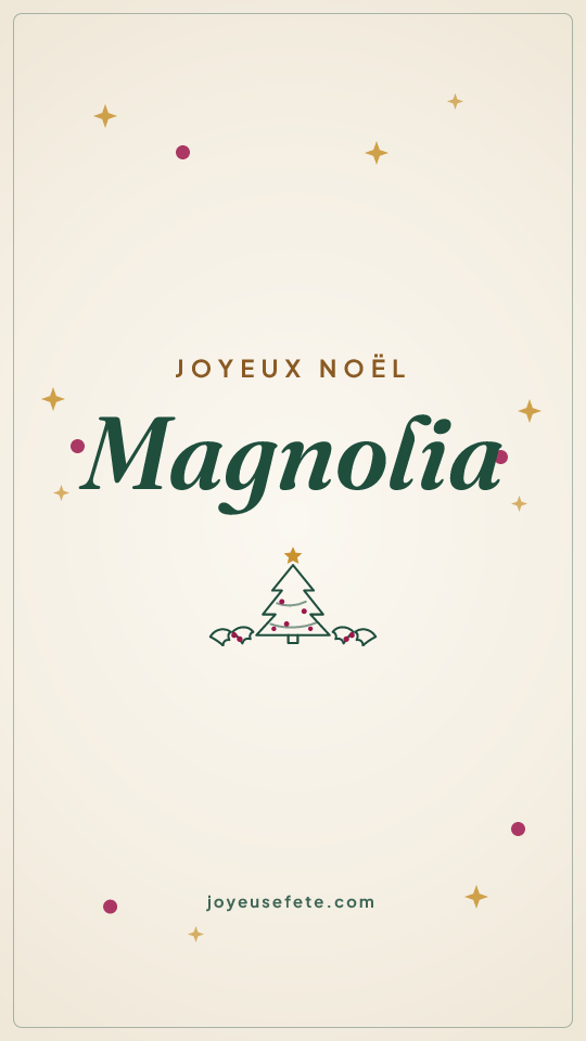Image « Joyeux Noël Magnolia » au format story